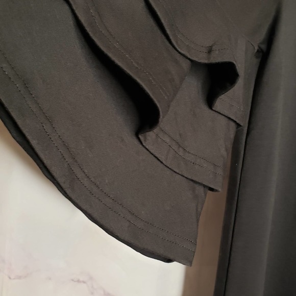 SIMPLY SOUTHERN Black Ruffle Tiered Bell Sleeve Winston Dress S - Picture 5 of 12